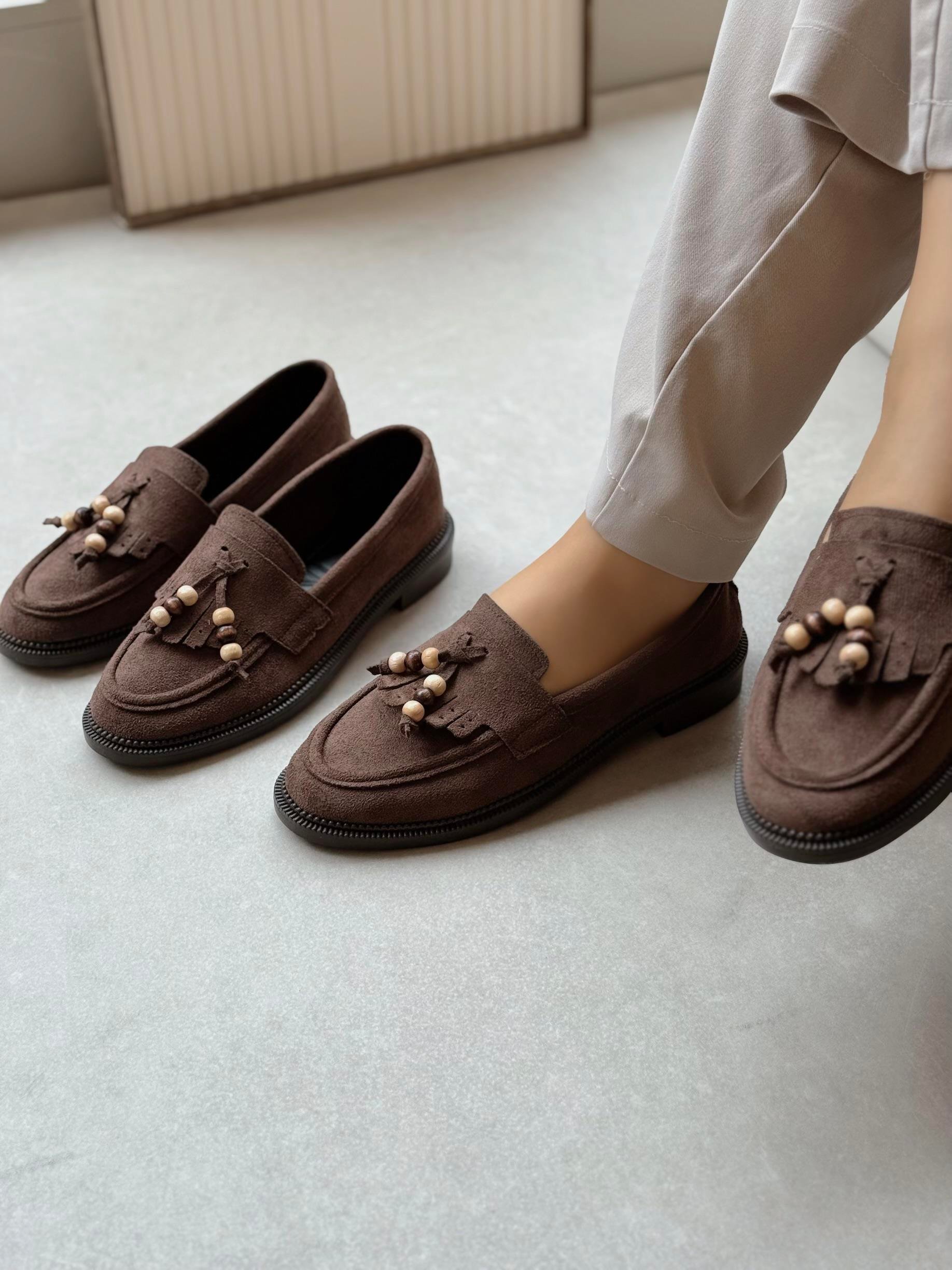 Monarch Püsküllü Acı Kahve Loafer
