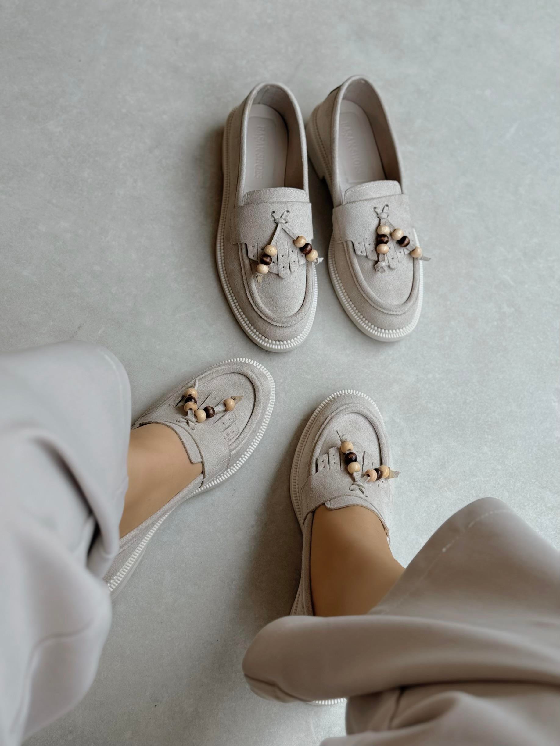 Monarch Püsküllü Bej Loafer
