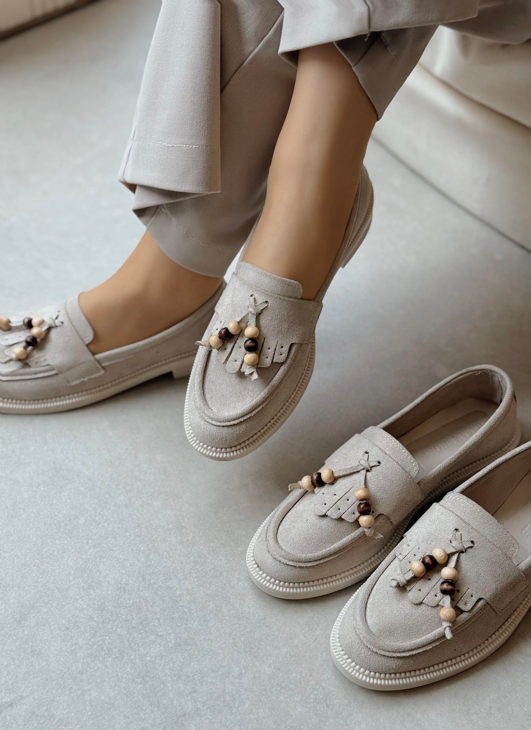 Monarch Püsküllü Bej Loafer