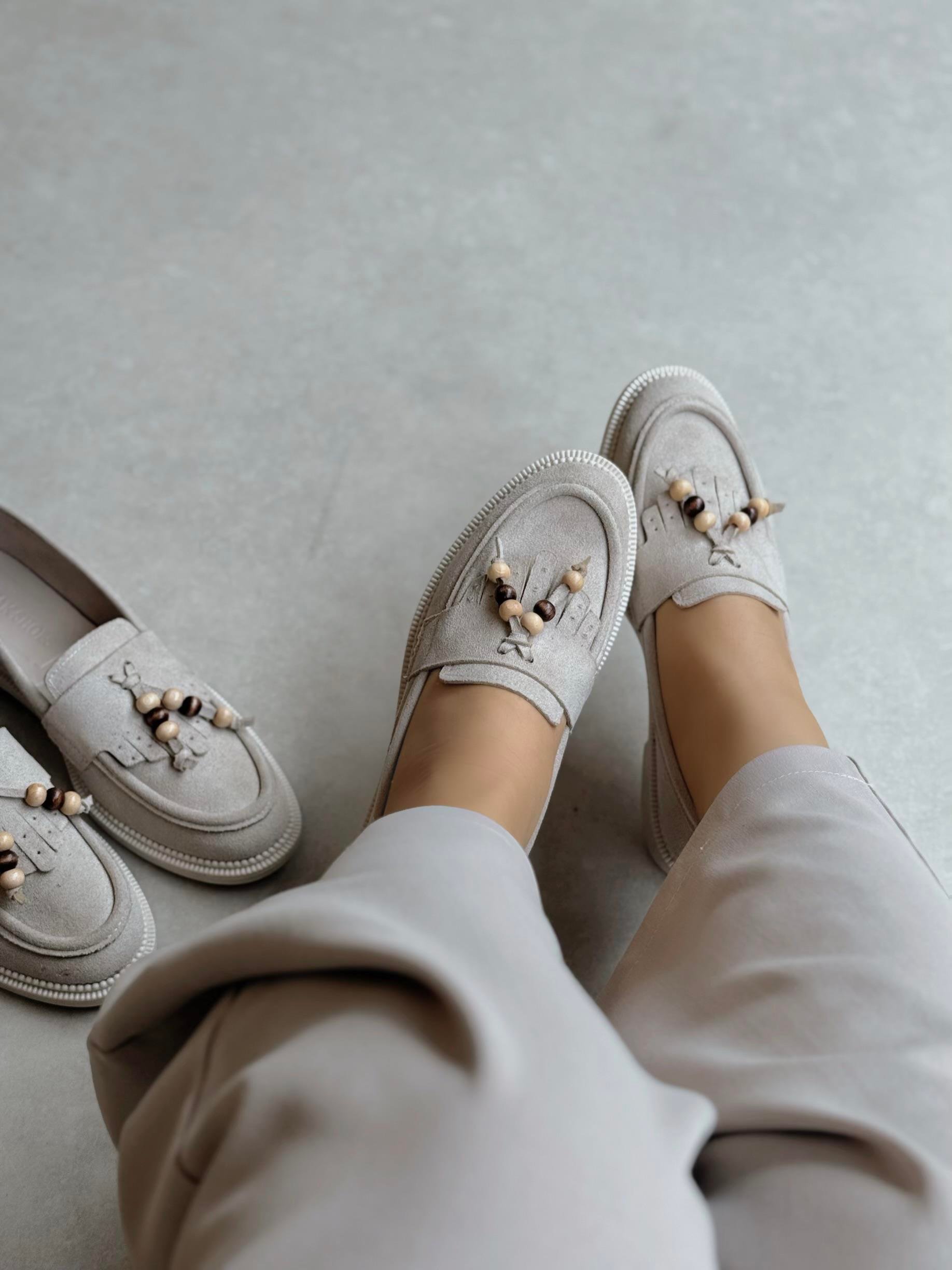 Monarch Püsküllü Bej Loafer