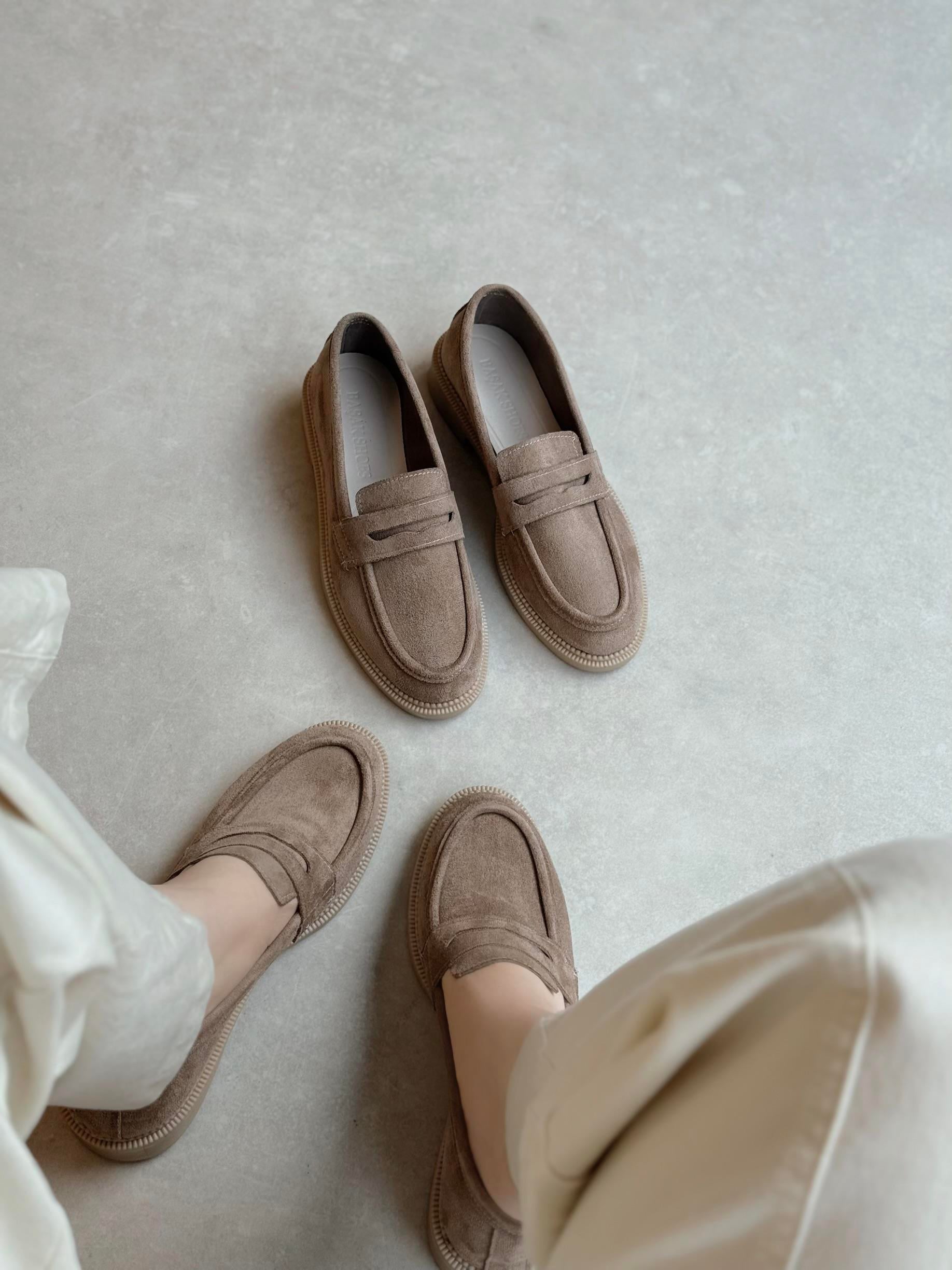 Velora Loafer Kadın Ayakkabı- VİZON SÜET