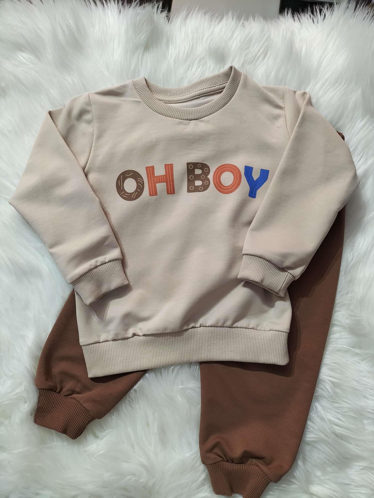  ÇOCUK OH BOY KREM KİREMİT 2'Lİ BEBEK TAKIM