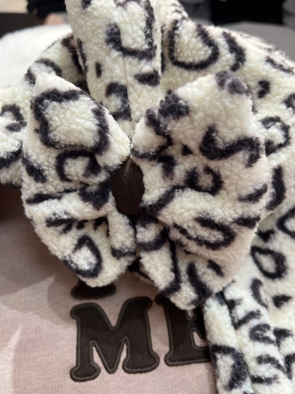  LEOPAR DESENLİ İÇ KISMI ŞARDONLU KIZ BEBEK ÜÇLÜ TAKIM