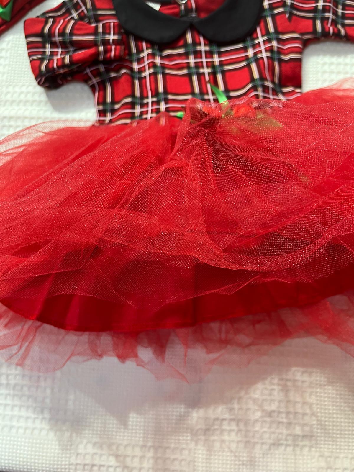  YIKBAŞI KONSEPTLİ EKOSE ETEĞİ TÜL KIZ BEBEK ELBİSE