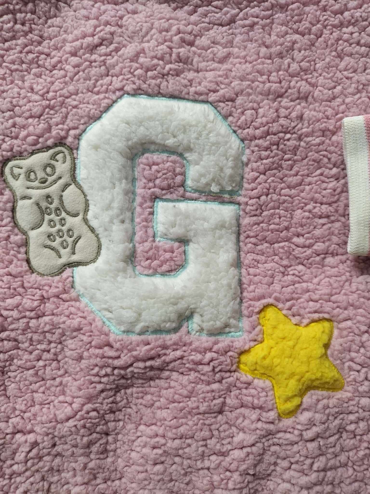 ÇOCUK HARİBO MARKA LİSANSLI PEMBE AYICIK DESENLİ ARKASI PELUŞ KOLEJ CEKET
