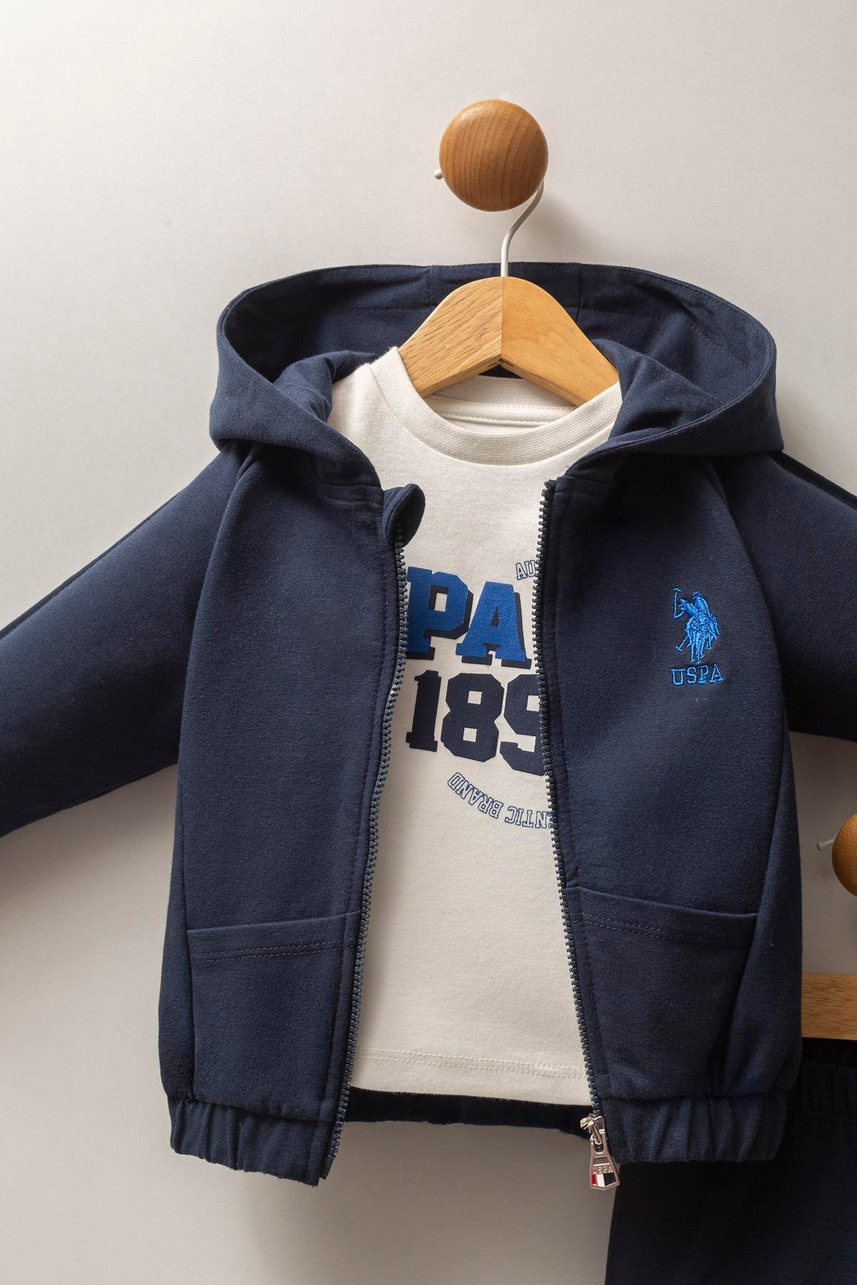 U.S . POLO ERKEK BEBEK LACİVERT ÜÇLÜ TAKIM