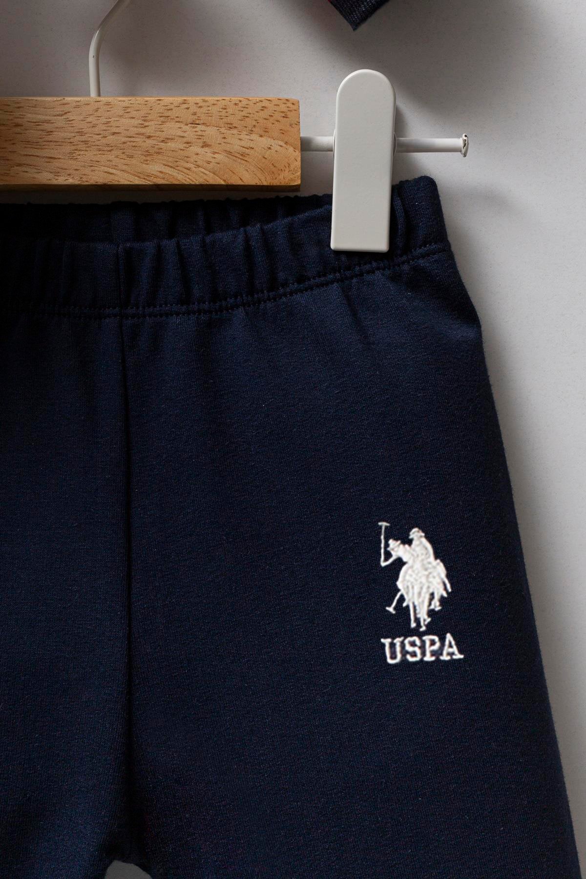 U.S. POLO ERKEK BEBEK ÇOCUK YAKALI BEYAZ İKİLİ TAKIM