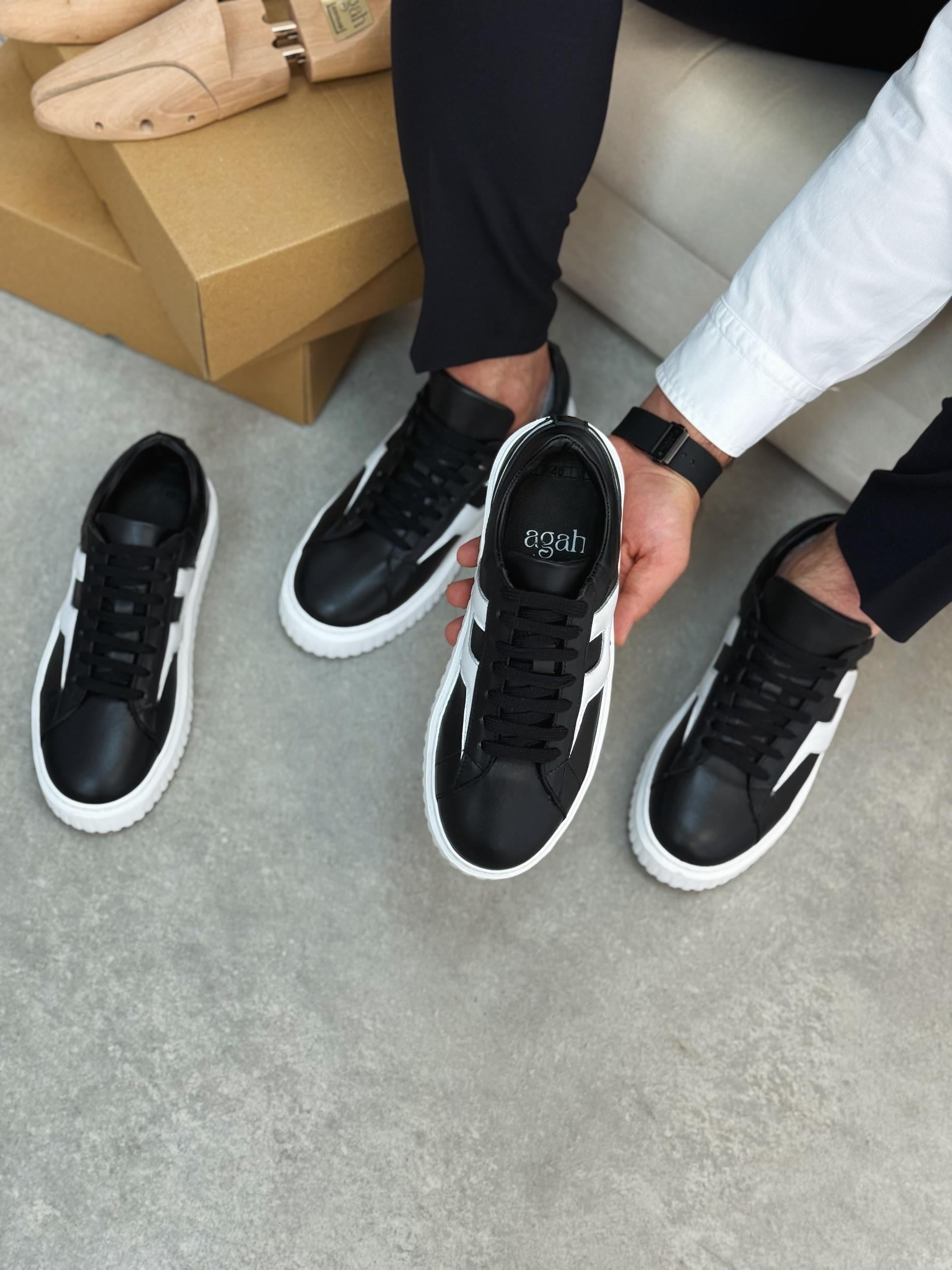 AGAH MODEL Huqqa SİYAH SNEAKERS