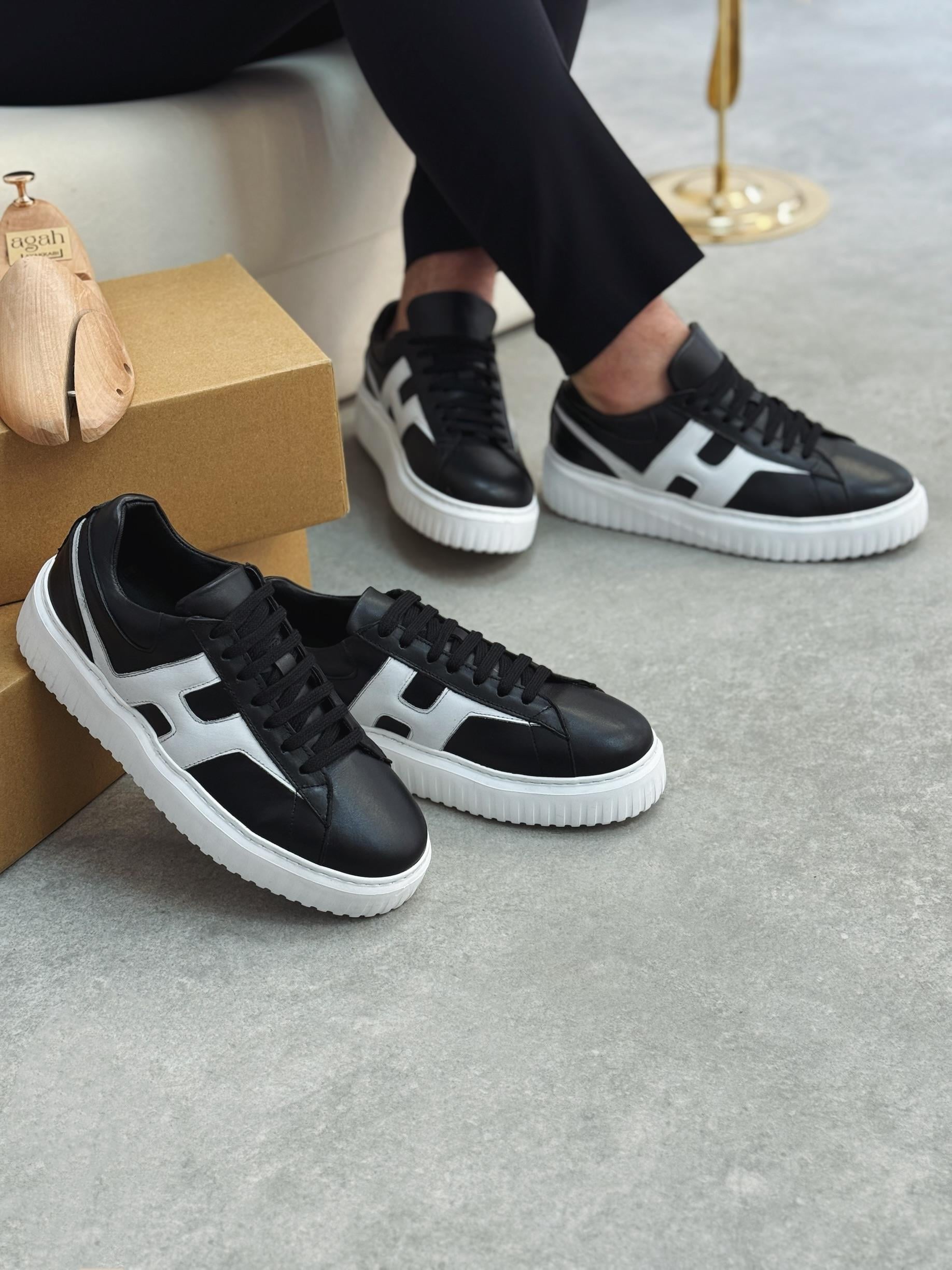 AGAH MODEL Huqqa SİYAH SNEAKERS