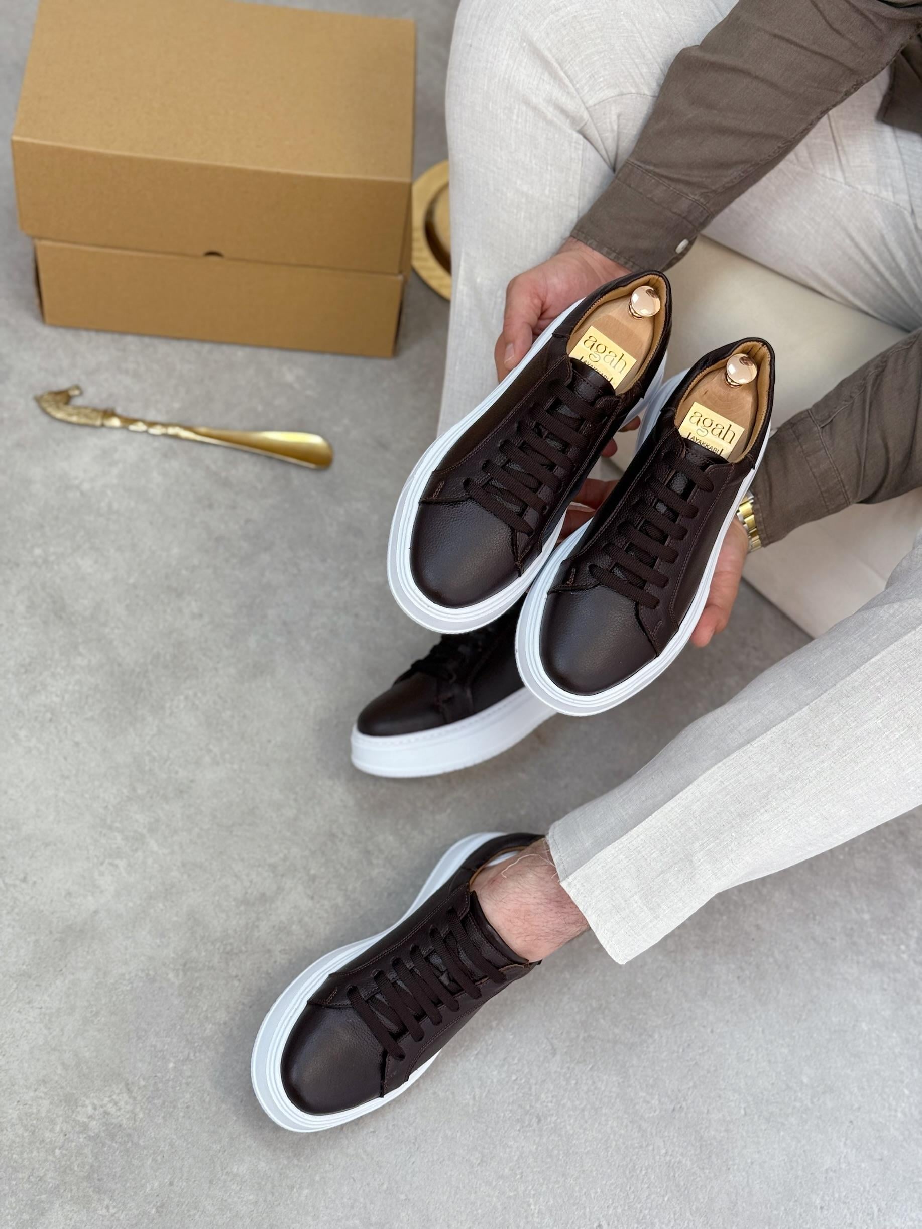 AGAH MODEL LOST ACI KAHVE SNEAKERS
