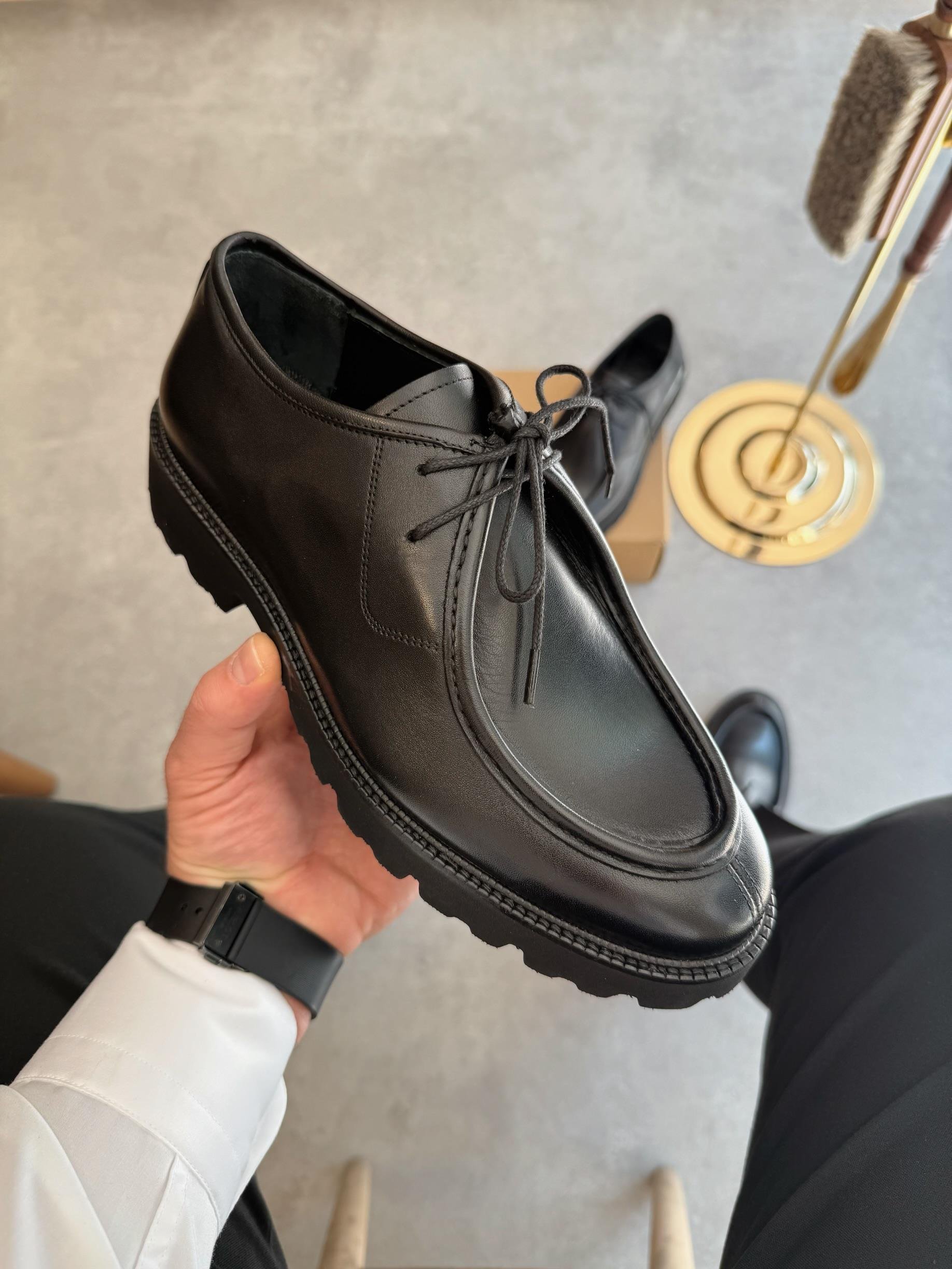 HAKİKİ DERİ İÇİ DIŞI AGAH MODEL FİRST SİYAH CASUAL AYAKKABI