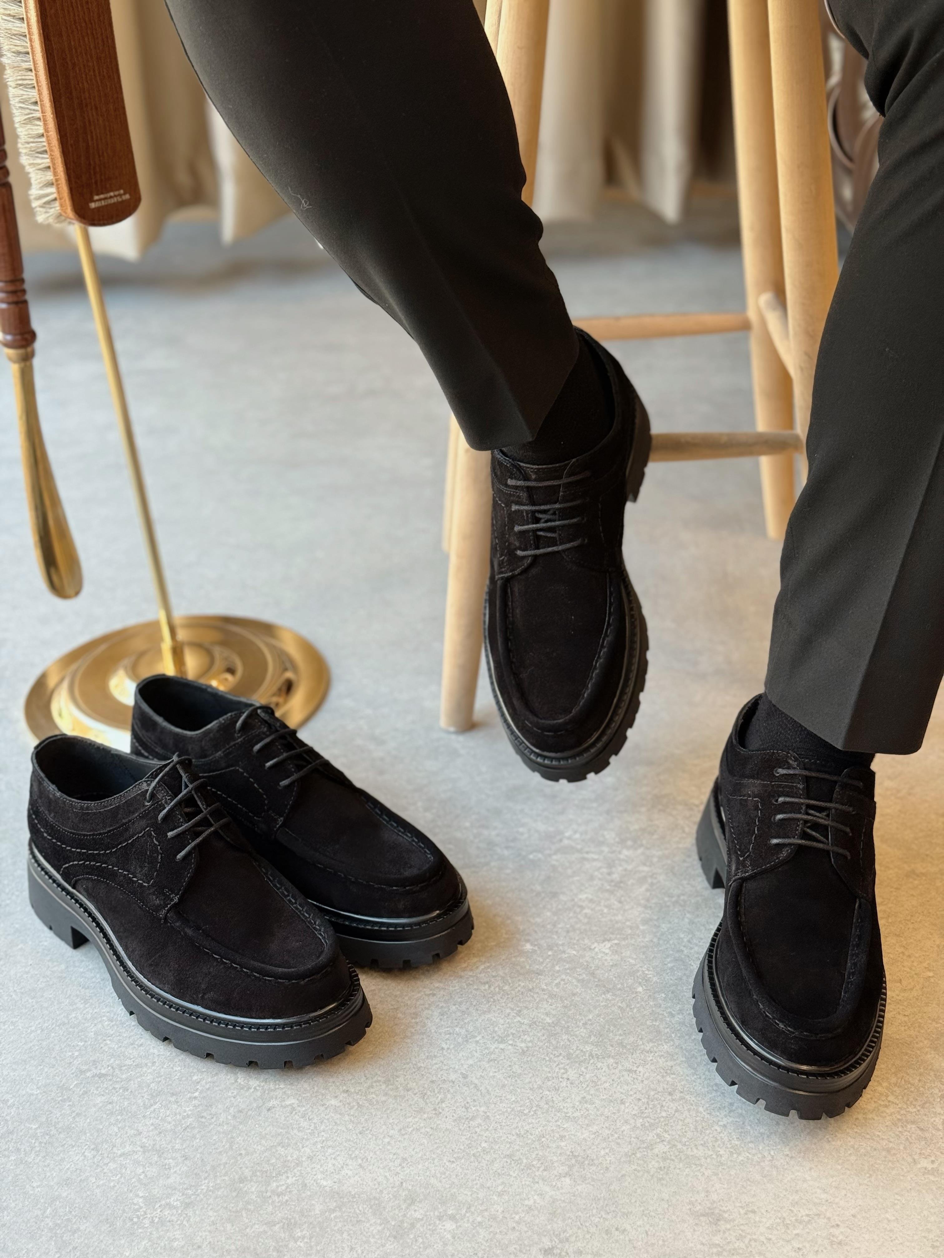 HAKİKİ DERİ İÇİ DIŞI AGAH MODEL MAX SİYAH CASUAL  AYAKKABI
