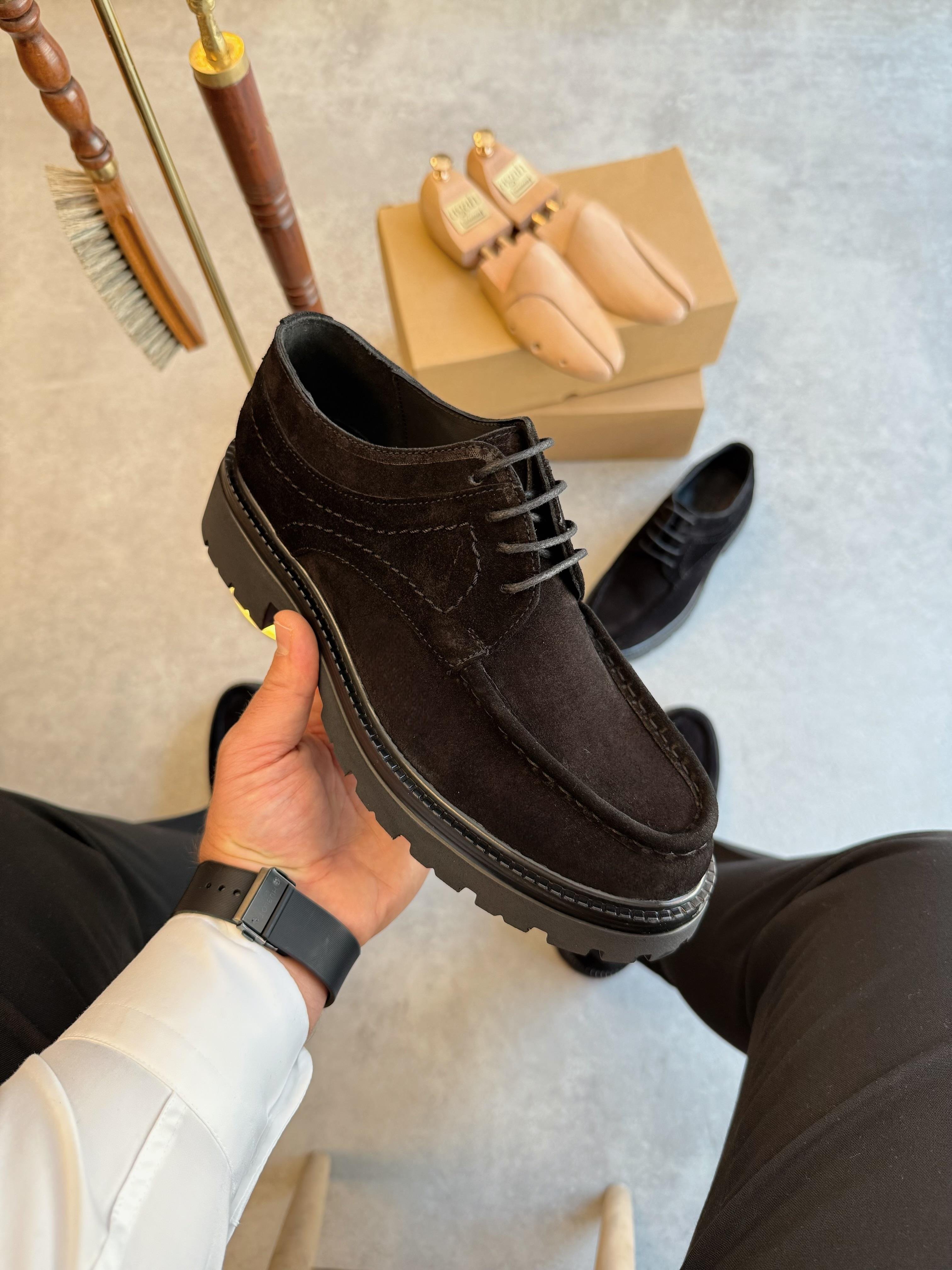 HAKİKİ DERİ İÇİ DIŞI AGAH MODEL MAX SİYAH CASUAL  AYAKKABI