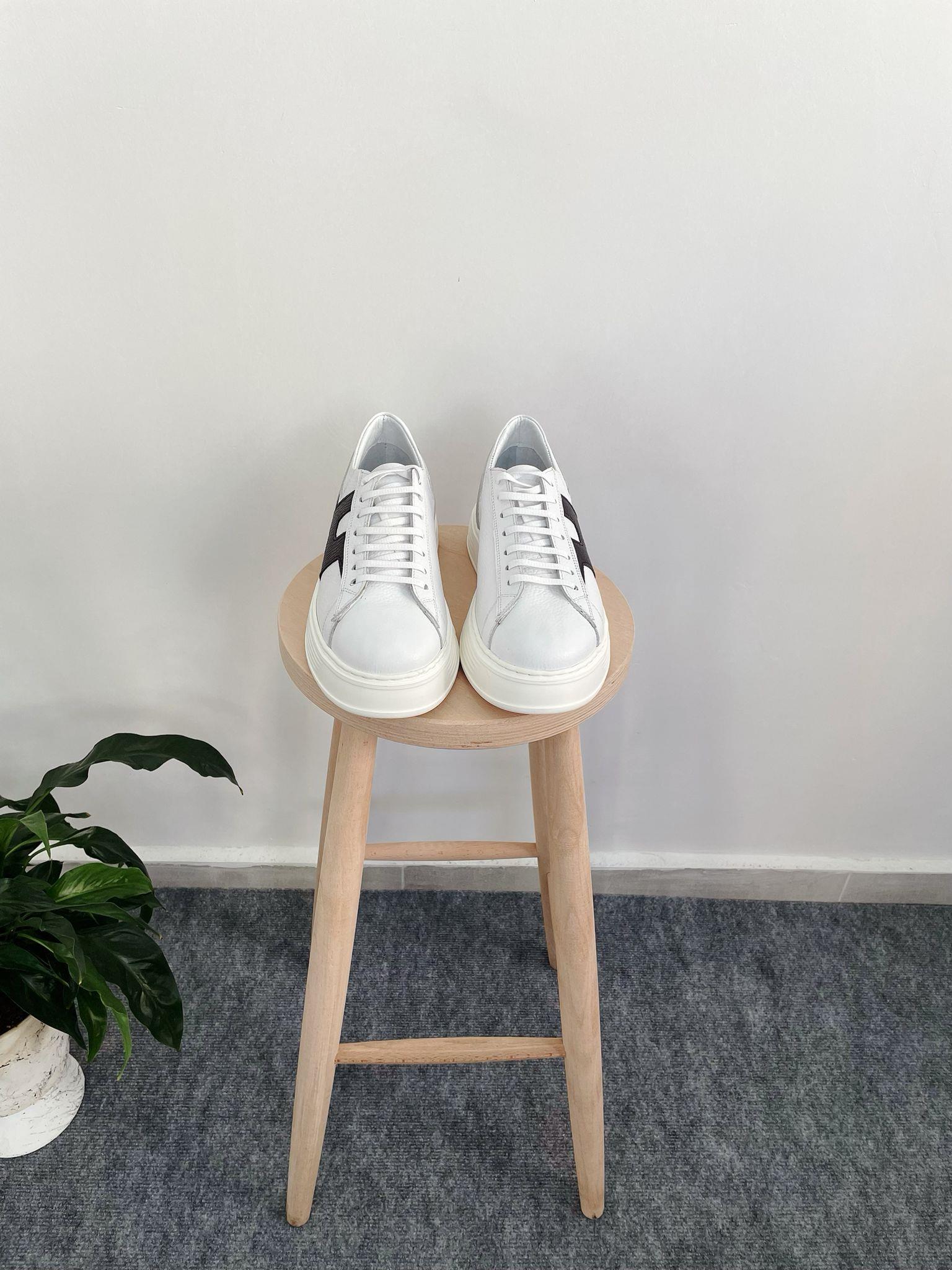 HAKİKİ DERİ YÜKSEK TABAN SNEAKER BEYAZ