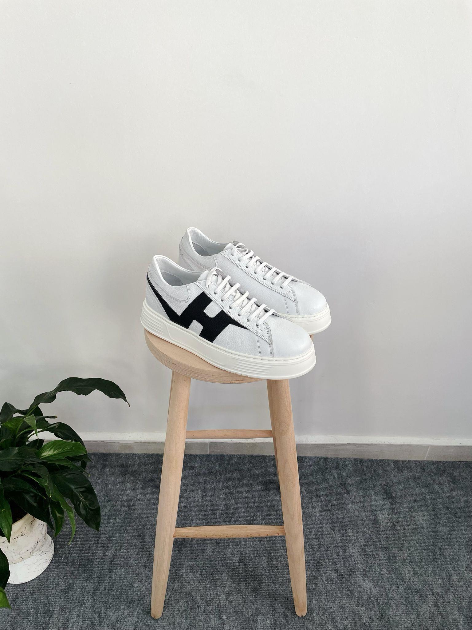 HAKİKİ DERİ YÜKSEK TABAN SNEAKER BEYAZ