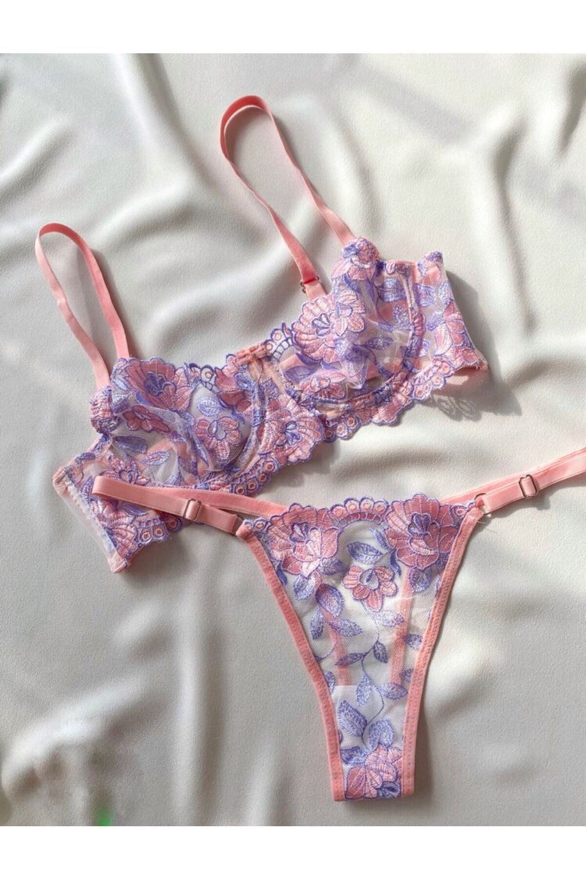 Kadın Olivia Lila Pudra Kadın Bralet Takım