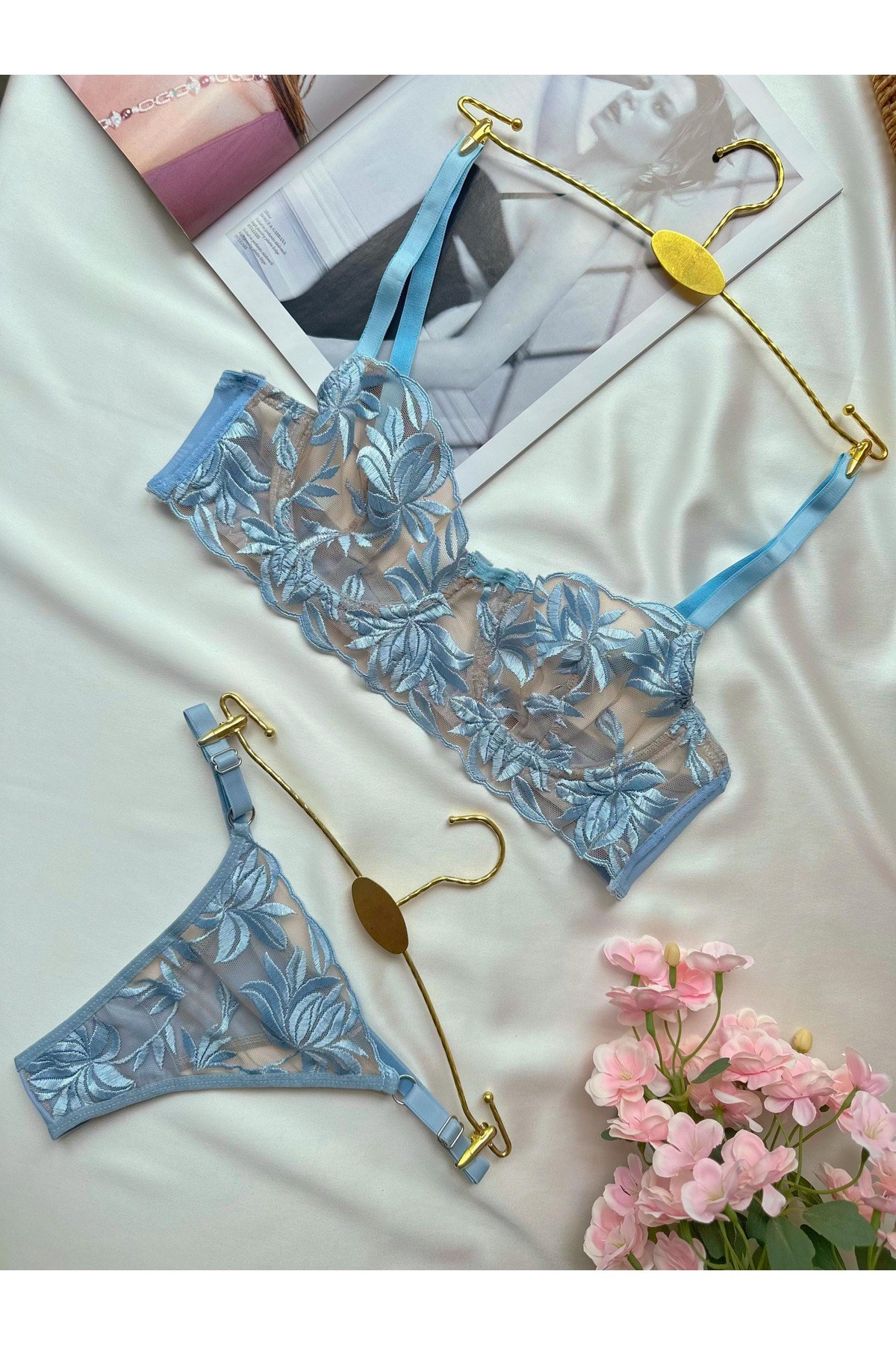 Mona Buz Mavisi Kadın Bralet Takım