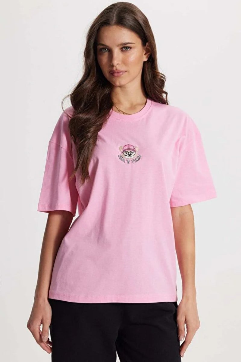 Ayıcık İşlemeli Oversize TshirtKADIN T-SHİRT