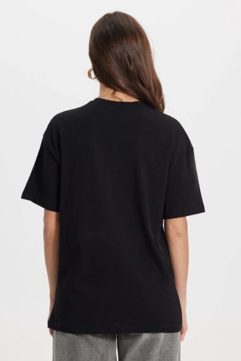 Ayıcık İşlemeli Oversize TshirtKADIN T-SHİRT