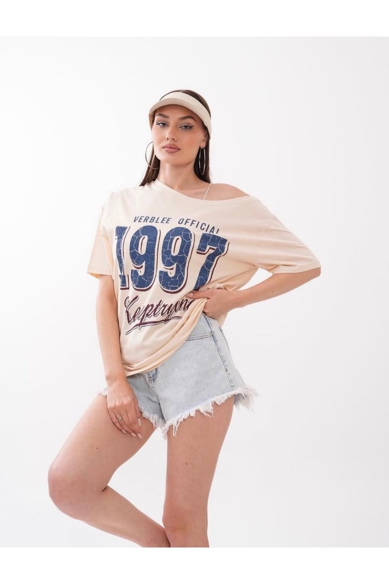 Kayık Yaka 1997 Baskılı TshirtKADIN T-SHİRT