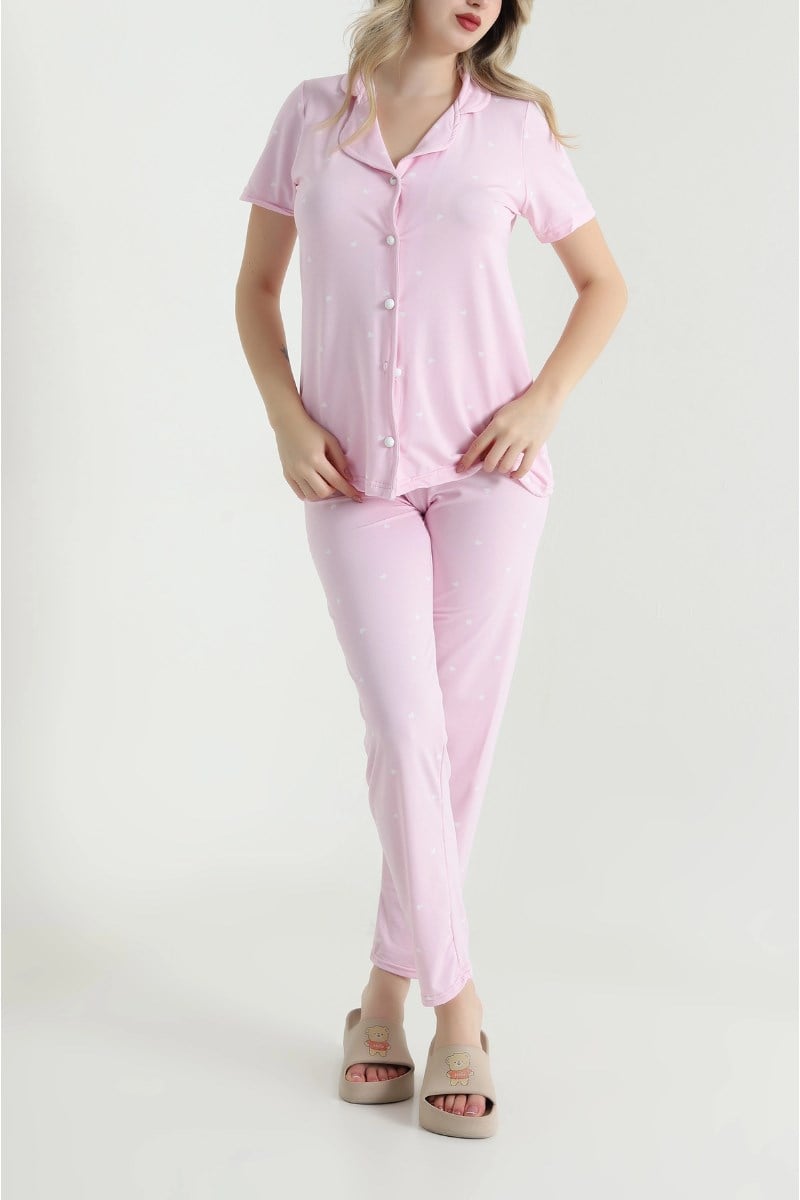 Küçük Kalp Desen Milan Pijama TakımıKADIN PİJAMA TAKIMI