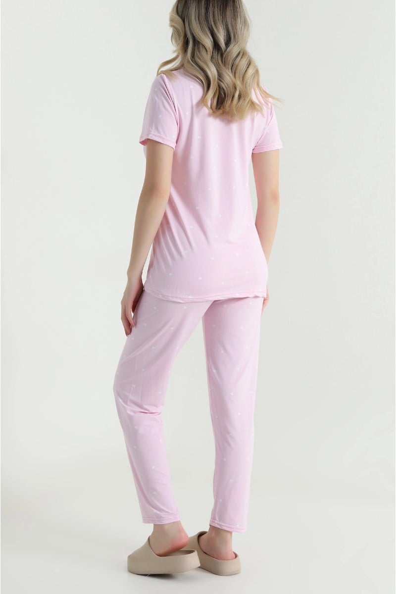Küçük Kalp Desen Milan Pijama TakımıKADIN PİJAMA TAKIMI