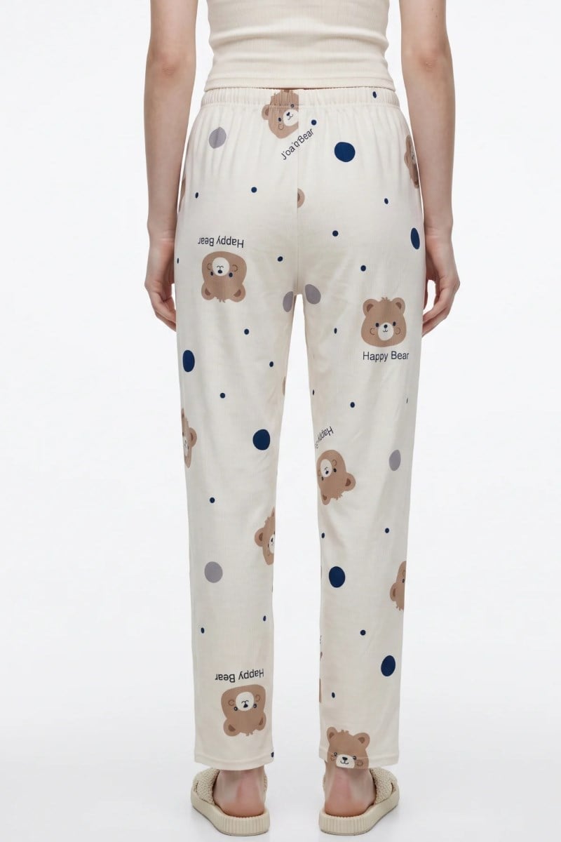 Milan Happy Bear Baskılı Pijama AltıKADIN PİJAMA ALTI