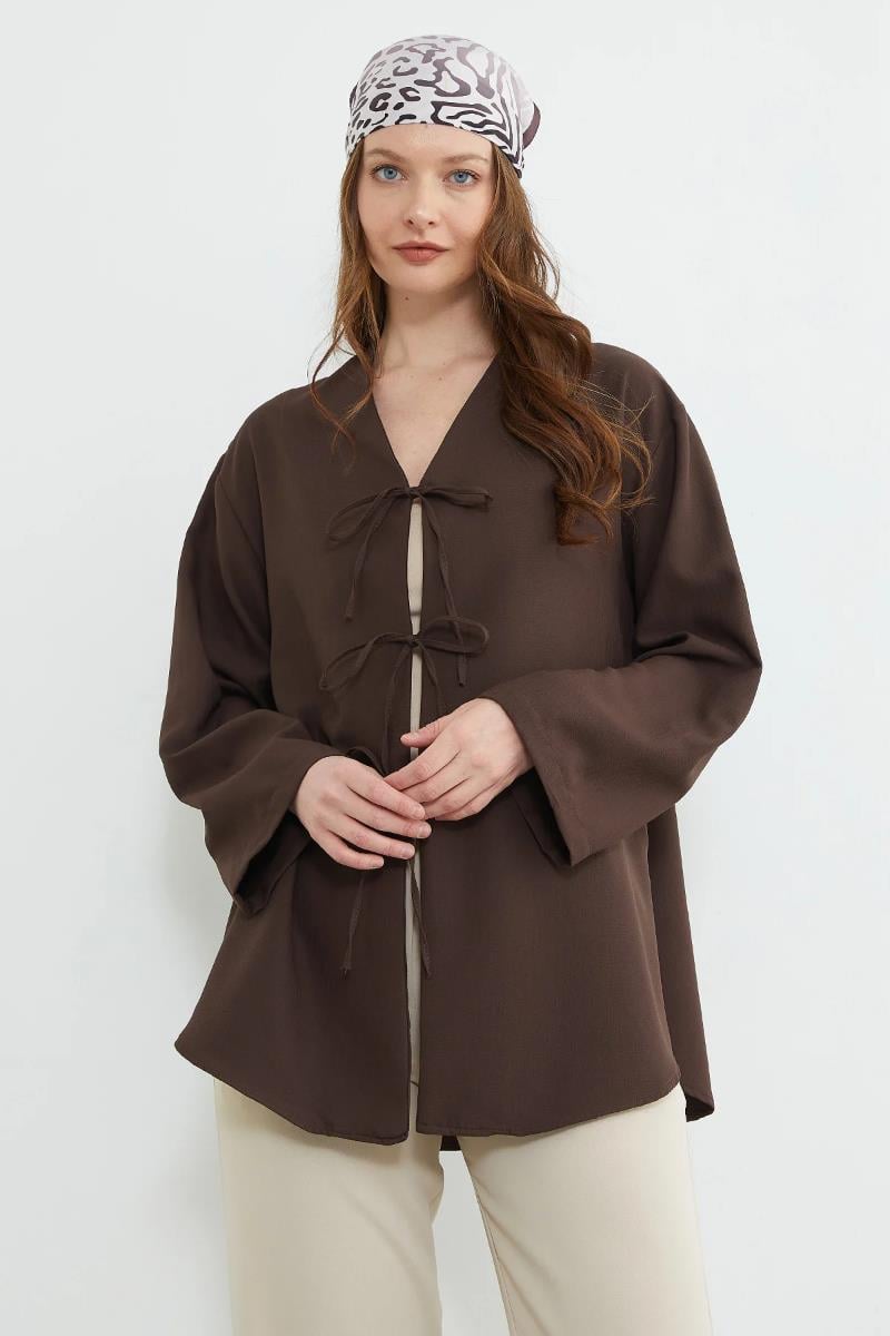 Önü Bağlamalı Salaş KimonoKADIN KİMONO & KAFTAN
