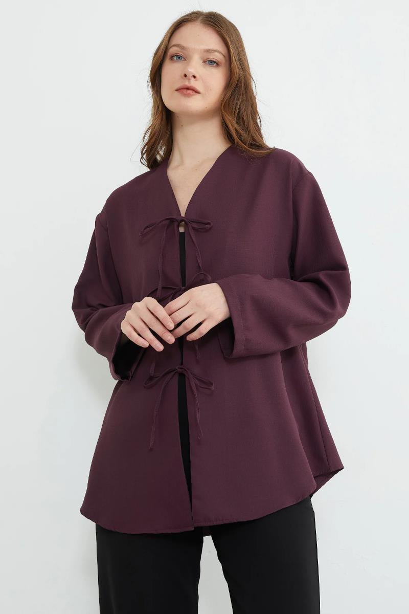 Önü Bağlamalı Salaş KimonoKADIN KİMONO & KAFTAN