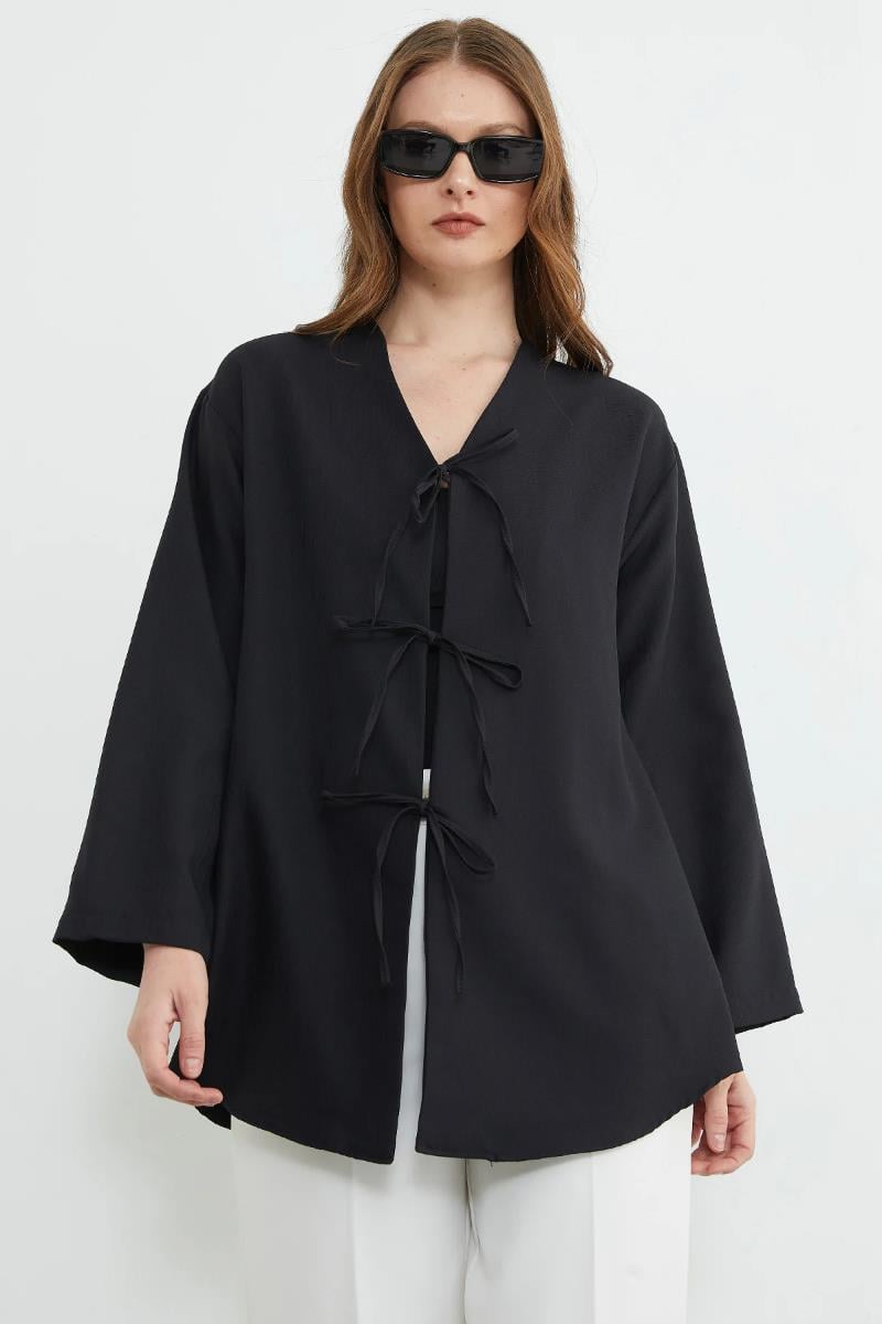 Önü Bağlamalı Salaş KimonoKADIN KİMONO & KAFTAN