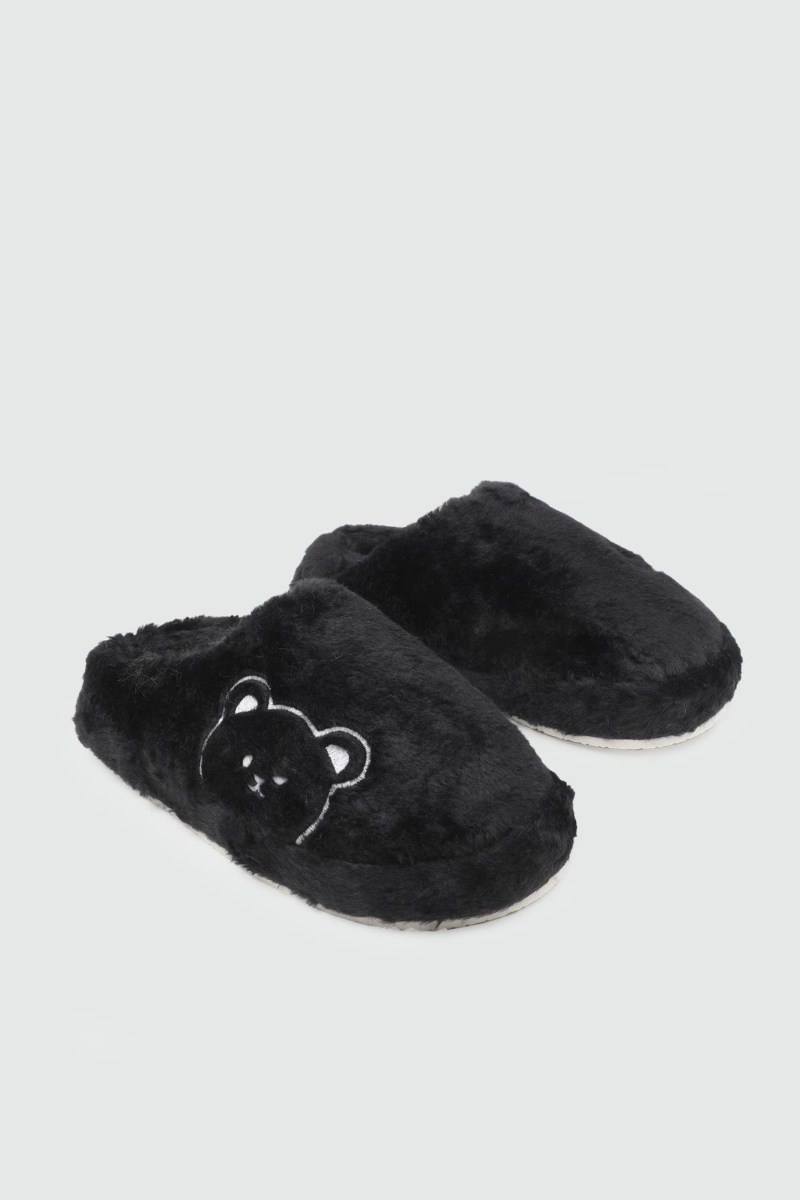 Peluş Ayıcık Figürlü Kadın Ev TerliğiKADIN EV TERLİĞİ VE PANDUF