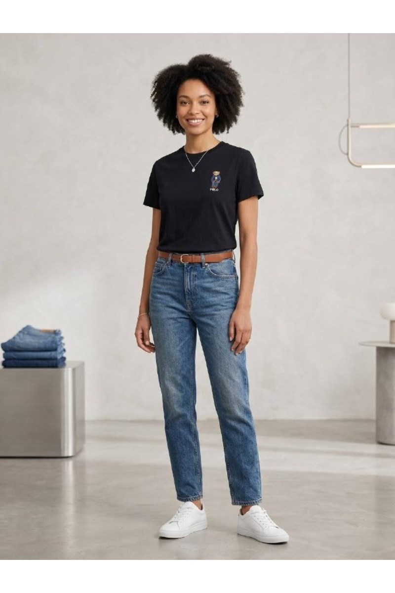 Polo Ayıcık Nakışlı TshirtKADIN T-SHİRT