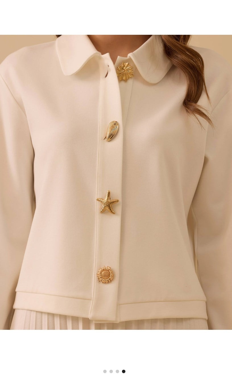 SEÇİL BEBE YAKA DÜĞMELİ ÖRME CEKET