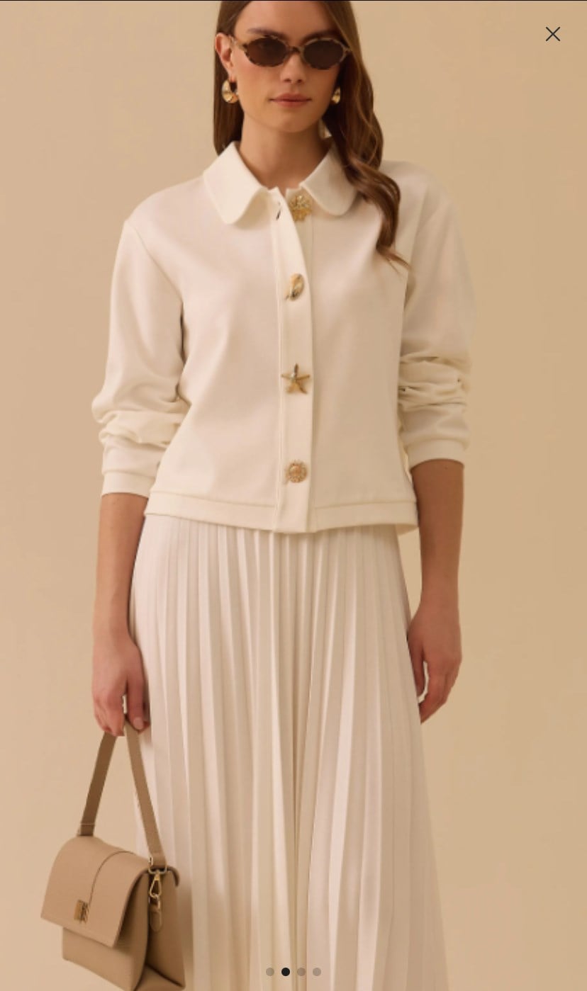 SEÇİL BEBE YAKA DÜĞMELİ ÖRME CEKET