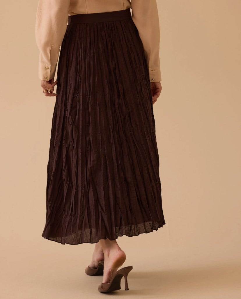 Seçil Kırışık Dokulu Etek