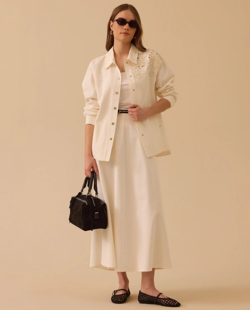 Seçil Nakışlı Koton Ceket