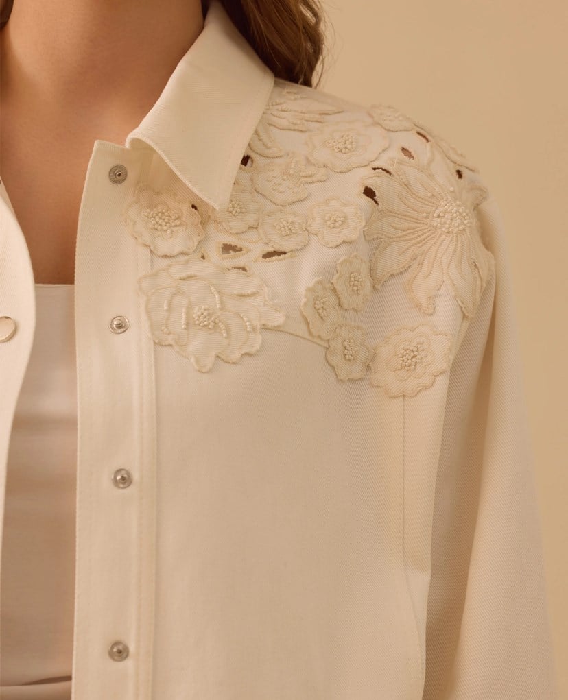 Seçil Nakışlı Koton Ceket