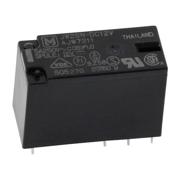 Röle DPDT 12V 5A THT JW