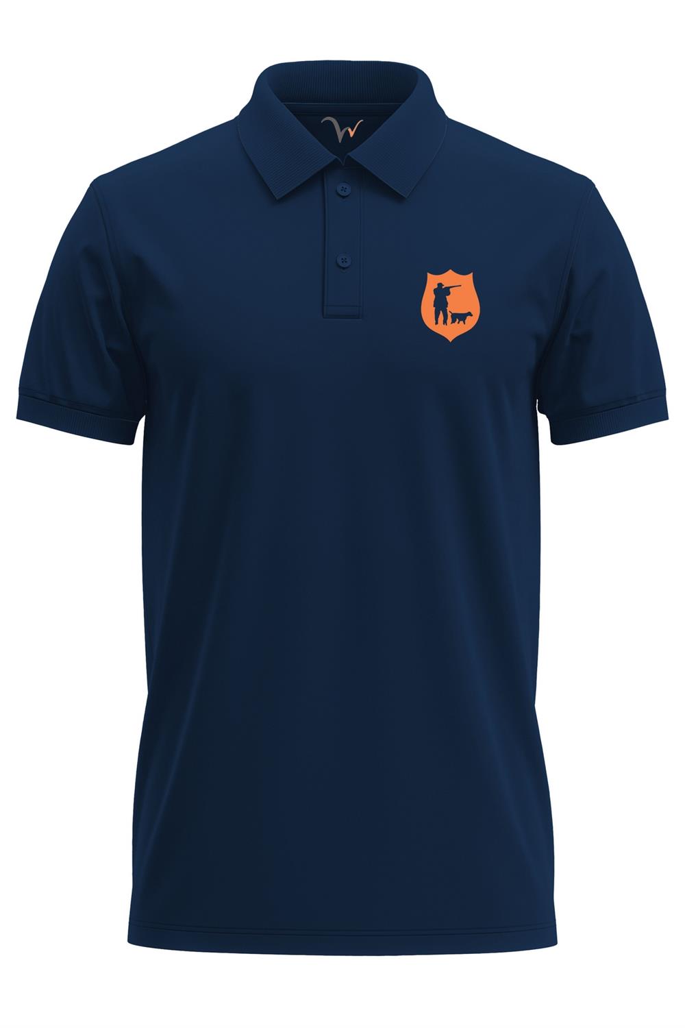 Avcılık Hunter Avcı Ve Köpeği Tasarım Baskılı Vahşi Yaşam %100 Pamuk Regular Fit Polo T-Shirt - Lacivert