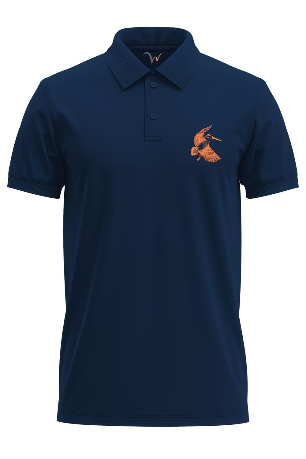 Avcılık Hunter Çulluk Avcılığı Tasarım Baskılı Çulluk Avı %100 Pamuk Regular Fit Polo Yaka T-Shirt - Lacivert