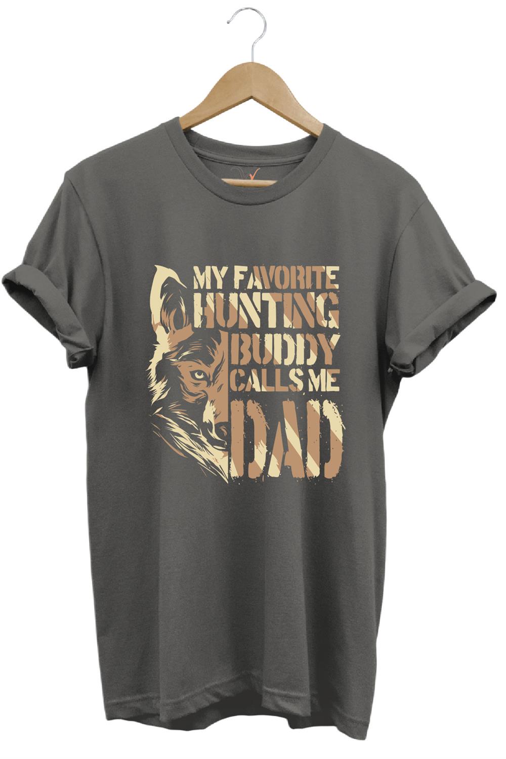 Hunting Avcılık Kurt Poster Baskılı %100 Pamuk Regular Fit Bisiklet Yaka T-Shirt - Antrasit