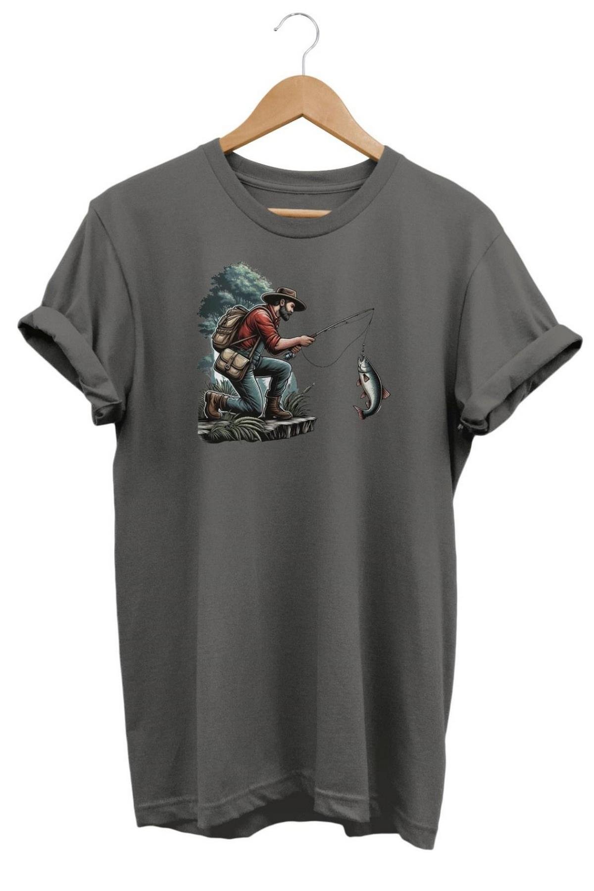 Widi Bounty Fisher Baskılı T-Shirt Gri