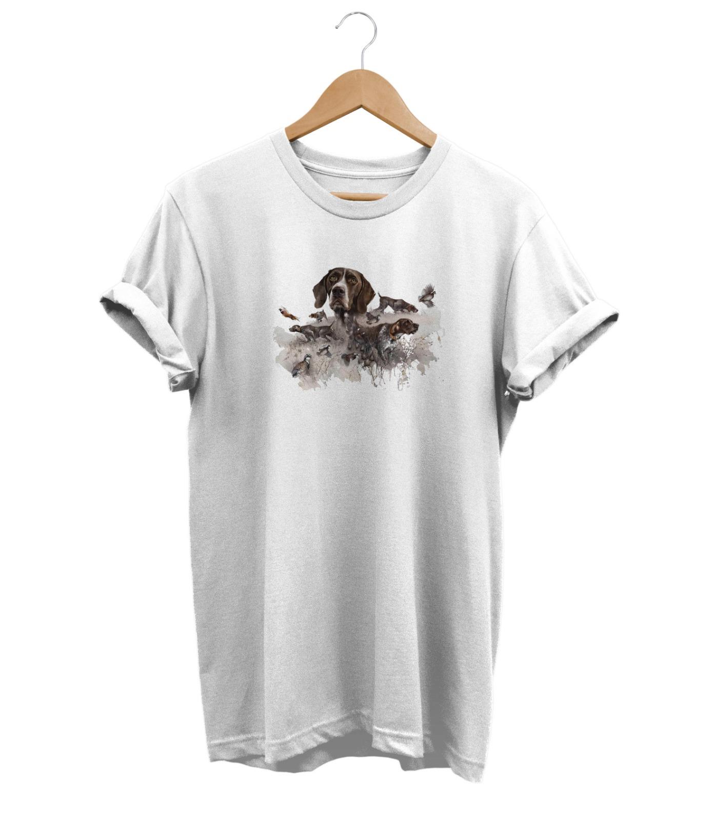 Widi Hunting Dogs Baskılı T-Shirt Beyaz