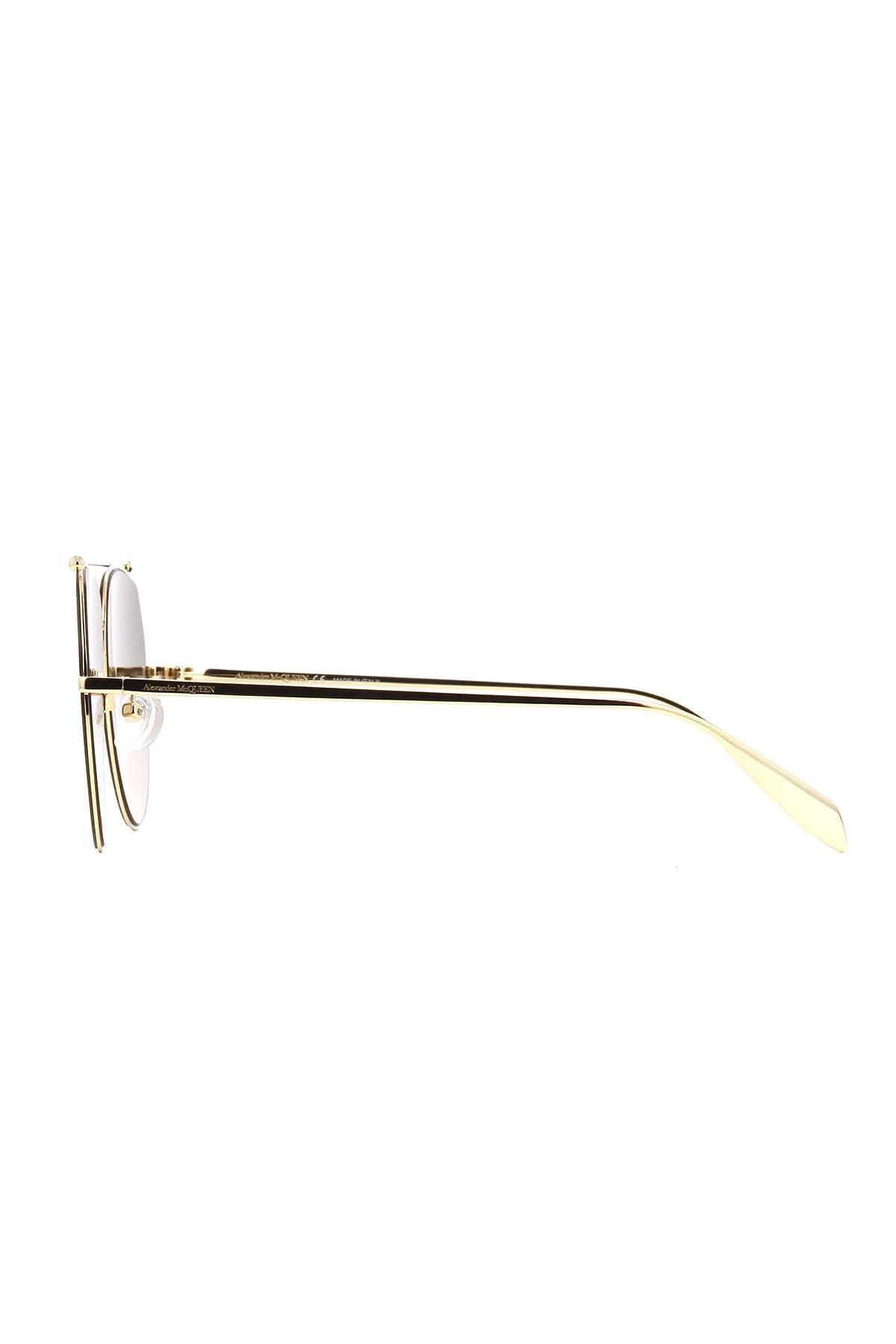 ALEXANDER MCQUEEN AM0316S002 GOLD ERKEK GÜNEŞ GÖZLÜĞÜ 