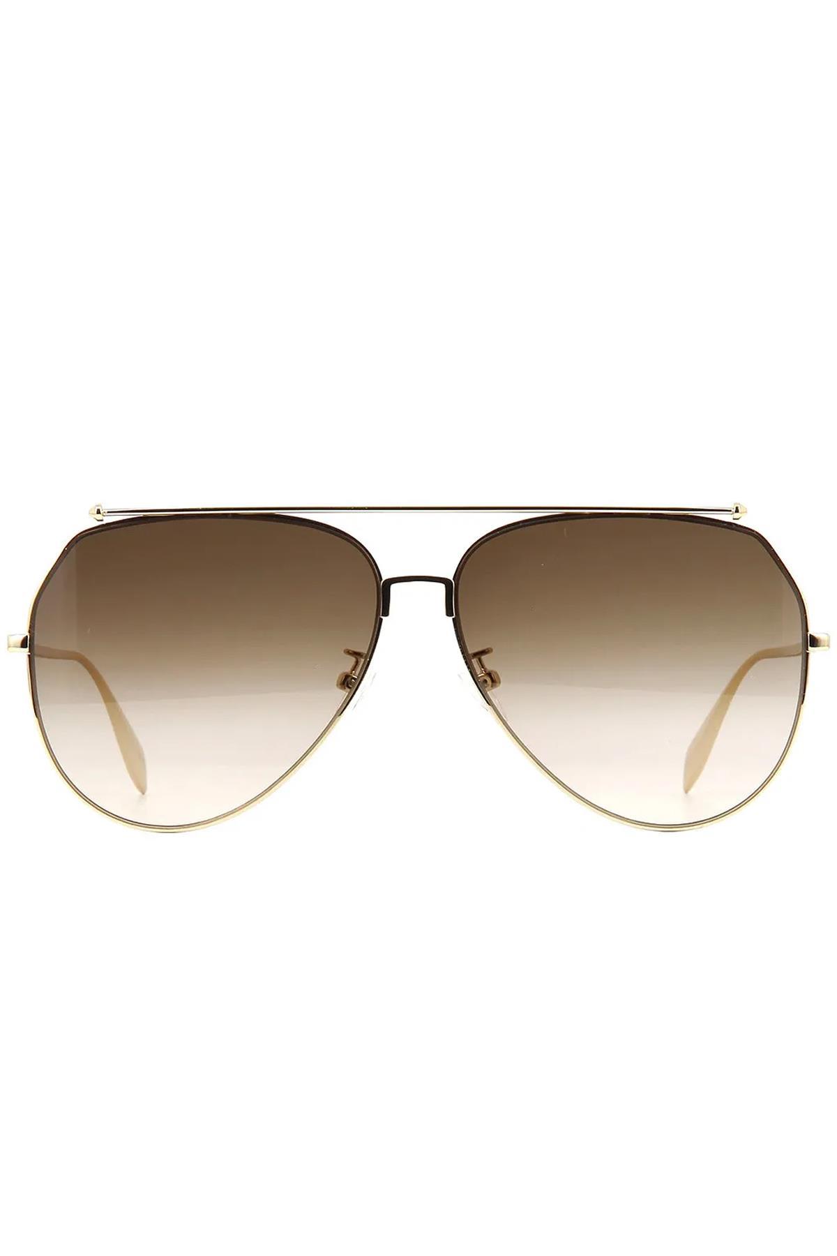 ALEXANDER MCQUEEN AM0316S002 GOLD ERKEK GÜNEŞ GÖZLÜĞÜ 