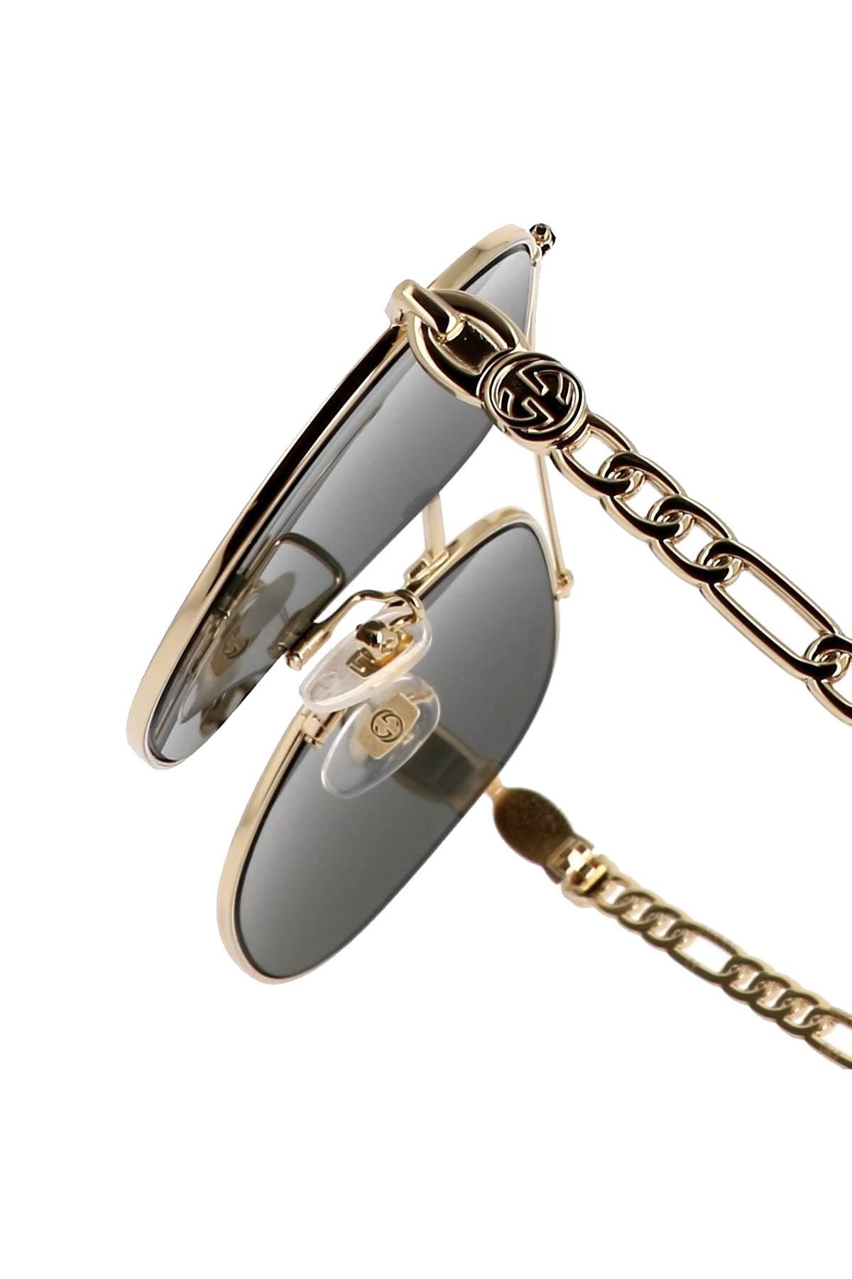 Gucci Gg0727S 001 Gold Güneş Gözlüğü