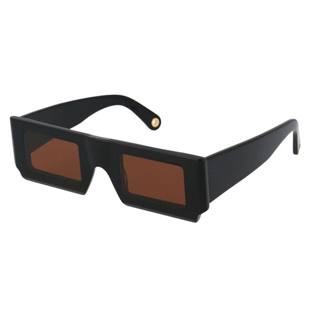 JACQUEMUS LES LUNETTES SOLEIL SUN BLACK - BROWN LENS