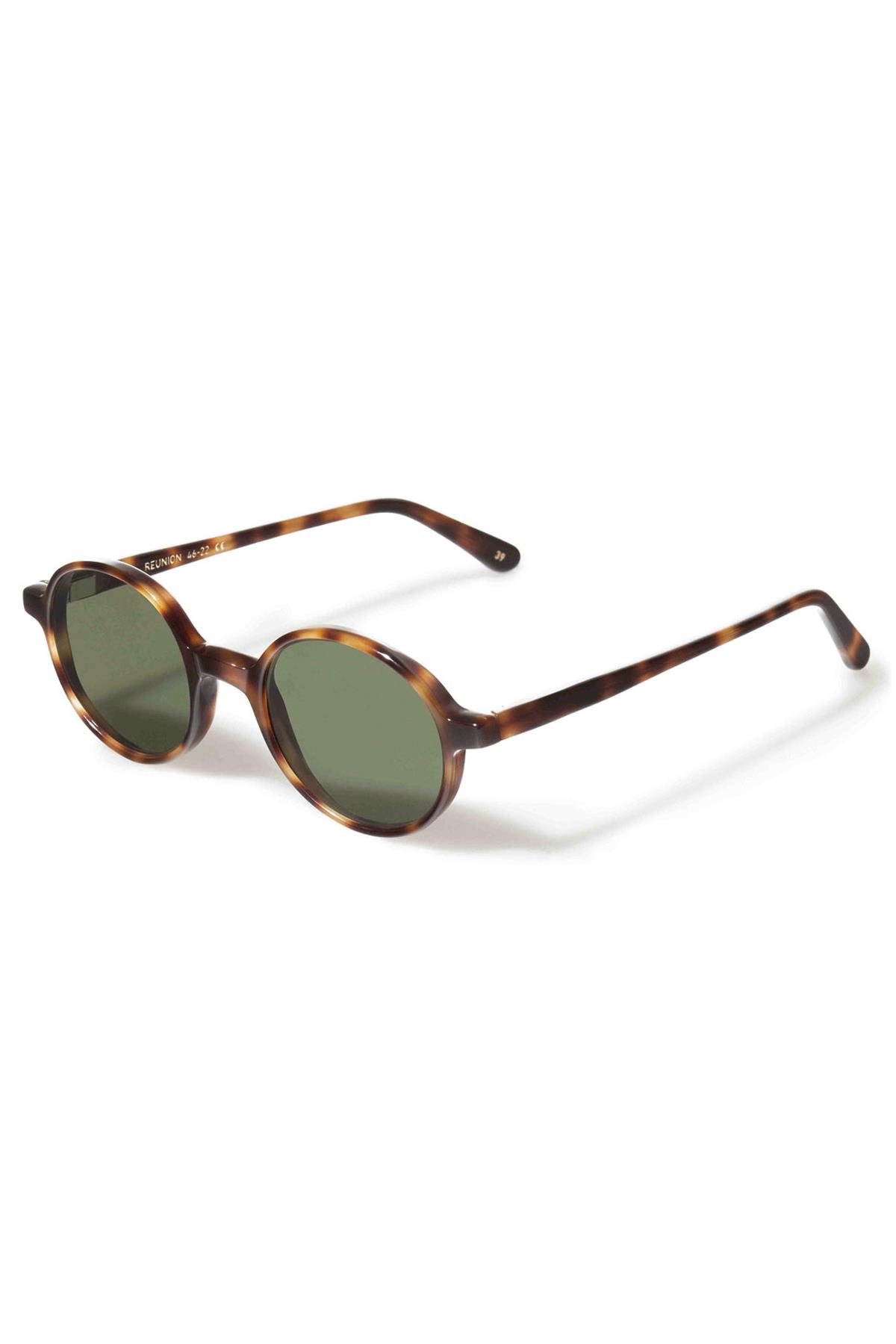 L.G.R REUNION Unisex Havana Maculato 39 // Flat Green G15 Lgr Güneş Gözlüğü