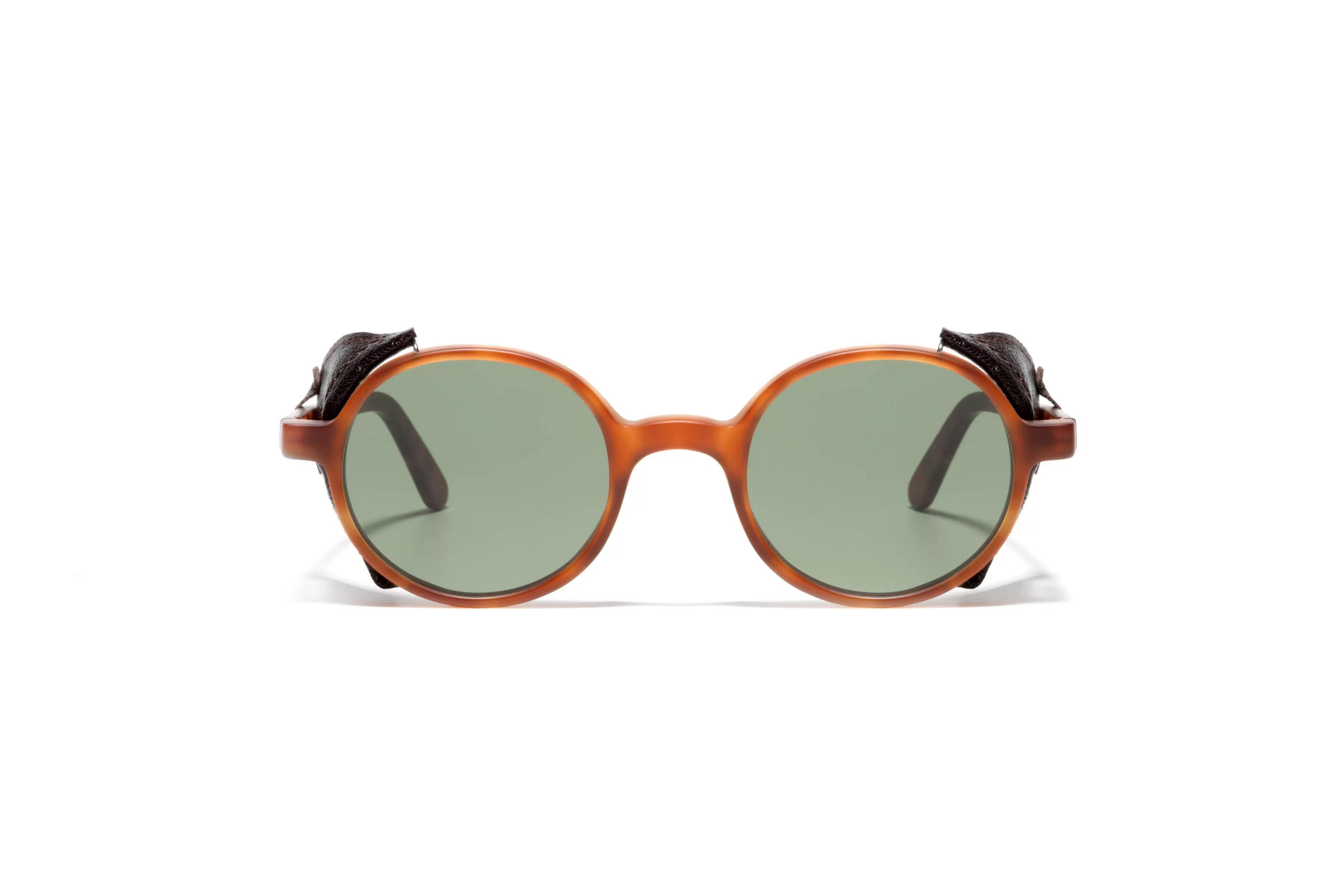 LGR Reunion Flap Havana Chiaro Matt 02 / Black // Flat Green G15 Unisex Güneş Gözlüğü
