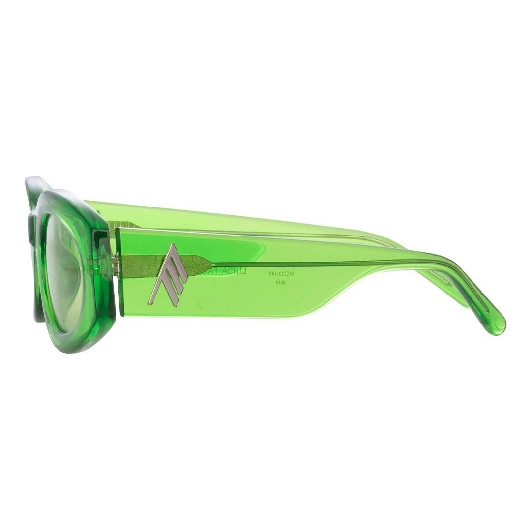 LINDA FARROW ATTICO BERTA SUN Green/Silver - Green Lens
